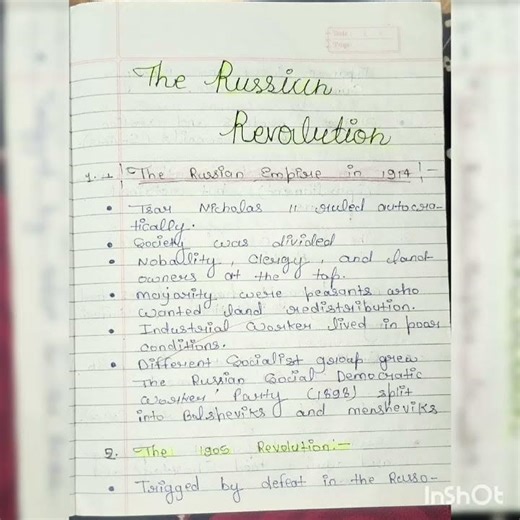 #notes class 9 history socialism in Europe and the Russian Revolution