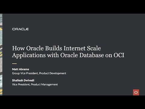 How Oracle builds internet scale applications with Oracle Database