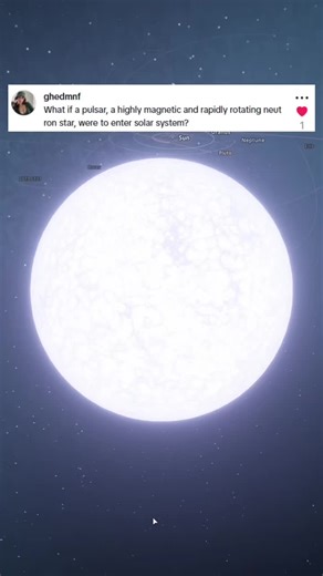What would happen if a pulsar 20 kilometers in diameter passed through our solar system? #Universe #Space #Earth #Cosmos #NASA
