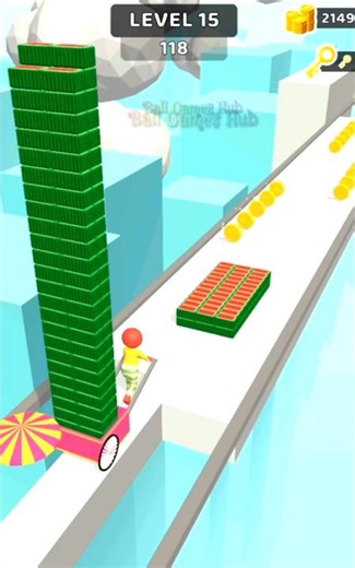 Brick Builder 3D 🧱 | Satisfying Tower Building Challenge 😍🔥 #shorts