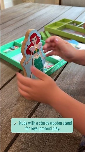 Melissa & Doug | Disney Princess Toys | Disney Princess Wooden Magnetic Dress-up Set