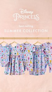 Summer styles fit for royalty! ✨👑✨ Our best-selling Disney Princess print is back with dresses, nightgowns, HannaJams™ & new sun-safe swim. | Hanna Andersson