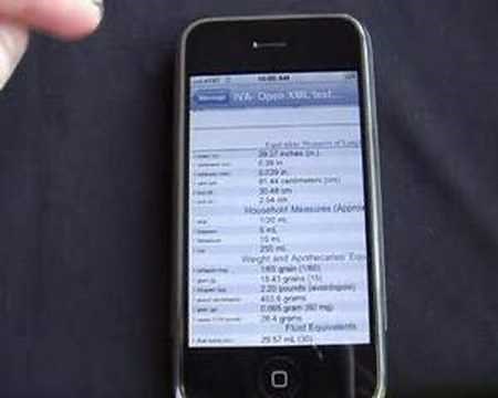 Open XML support on Apple iPhone
