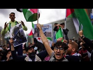 متظاهرون يطالبون الاتحاد الأوروبي بـ"ممارسة الضغط" على إسرائيل و"إدانتها" جرّاء الغارات على غزّة