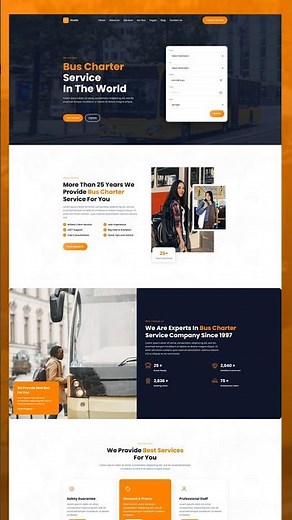 Amazing Online Bus Booking Website Design | HTML CSS JavaScript Project for Beginners #shorts #viral