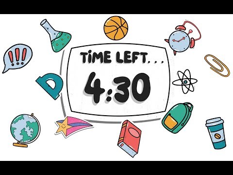 4 Minute 30 Second Timer | School Notebook Study & Classroom Theme