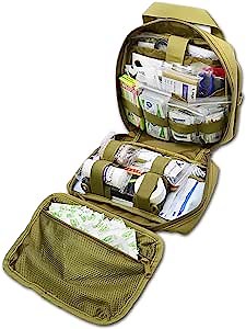 Lightning X Premium Rip-Away Individual First Aid Kit for Vehicle Head Rest - TAN