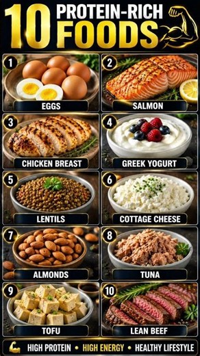 💪 10 Protein-Rich Foods You Should Eat Daily