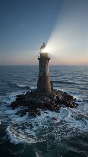 The Lonely Sea Lighthouse... #lighthouse #mysteriousplaces #oceanmystery