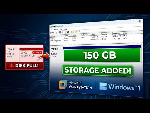 VMware C Drive Full? Expand Disk, Add Storage & Fix Partition Issues Fast!