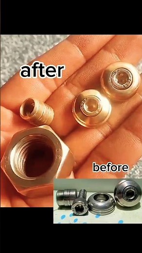 brass plating on stainless steel bolt #shorts