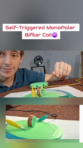 🚀 New Discovery: The Self-Triggered Monopolar Bifilar Coil Today I witnessed one of the most fascinating electromagnetic behaviors I’ve ever seen in my lab, and it came from a simple bifilar coil pushed beyond its “textbook” expectations. What I built behaves like a self-triggered, monopolar impulse device a coil that doesn’t wait for a circuit, a Hall sensor, or any timing electronics. It fires itself the moment a moving magnetic field crosses its geometry, and the response is direction-depend