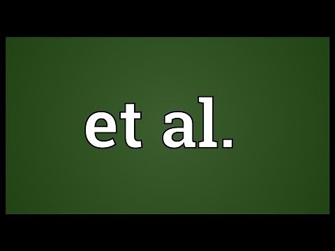 Et al. Meaning