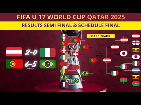 FIFA U-17 World Cup 2025 Semi-Final Results: Austria vs Italy & Portugal vs Brazil | Final Match