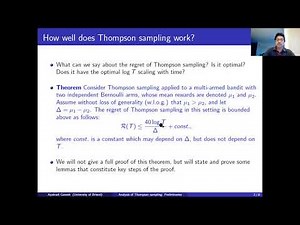 Lecture 7: Analysis of Thompson sampling: Relating Beta and Binomial distributions