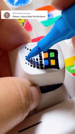 Drawing Windows logo on my keyboard #shorts #drawing #keyboard #windows