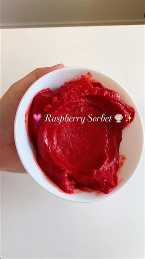 3-Ingredient Healthy Raspberry Sorbet😍 🍧 #shorts #sorbet #healthy