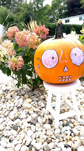 A calavera (Spanish for "skull"), in the context of Day of the Dead (Spanish: Día de los Muertos), is a term often applied to decorative skulls made from either sugar or clay, used in the Mexican celebration. Many calaveras feature decorations such as beads, feathers, and foil. We created a calavera by painting a pumpkin and carving holes along the top to create a succulent crown. | Element Plants