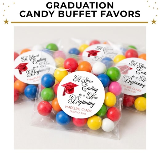Graduation Candy Buffet Favors | Grad Candy Treat Bags | Personalized Graduation Candy Bags for Grad Party Candy Table - Etsy