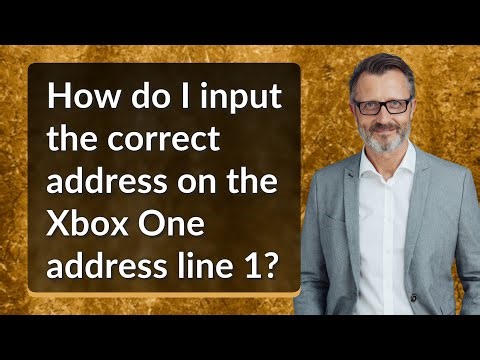 How do I input the correct address on the Xbox One address line 1?