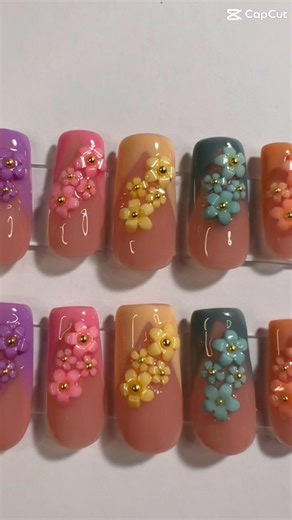 Spring 3D Nail Design 💅🏽 | Press-On Nails