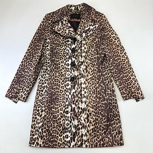 Tahari cheetah print lined trench blazer Womens Fits 10 12