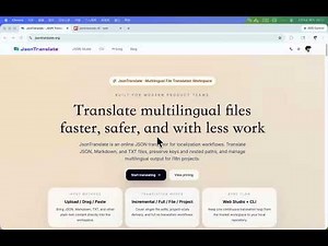 JsonTranslate Tutorial: Translate JSON and i18n Files Faster