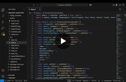 I developed a Stock / Grocery Inventory Management System using React.js to simplify product and inventory management. The application allows users to add, update, and track products efficiently… | Saurabh Raj
