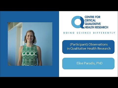 (Participant) Observations in Qualitative Health Research