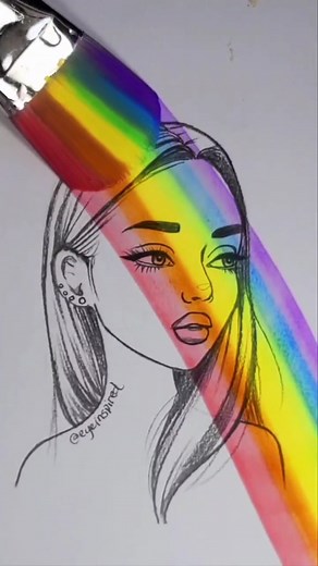 DIY Rainbow Paintbrush 🌈 #satisfying #art #artwork #paint #painting #draw #hack #trick #craft #diy #myart | Raymond