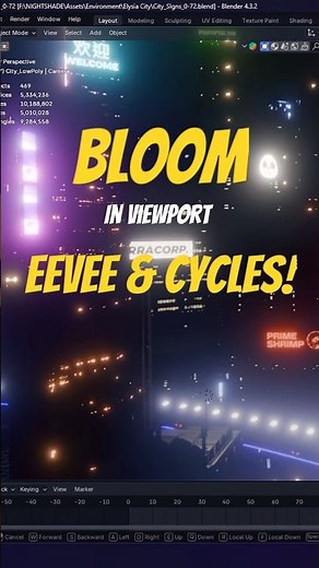 Viewport Bloom in Blender 4.x+ —Instant Magic (Eevee + Cycles)