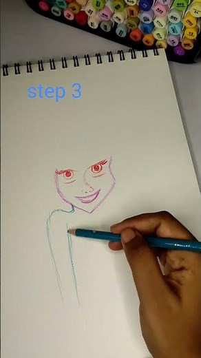 super easy way to draw ariel in 5 steps #shorts#drawing #ariel
