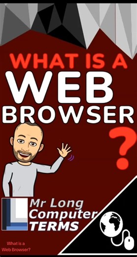 Mr Long Computer Terms: What is a Web Browser? Go to our YouTube channel for more videos at tinyurl.com/MrLongComputerTerms #mrlongeducation #MrLongComputerTerms #WebBrowser #CAT #IT #Grade12 #computerapplicationstechnology #informationtechnology #studytok #computertok #learntok #DoItTheMrLongWay