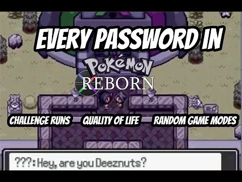 ALL PASSWORDS IN POKEMON REBORN