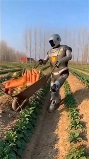 A technical malfunction of a robot in agricultural land🥶😂