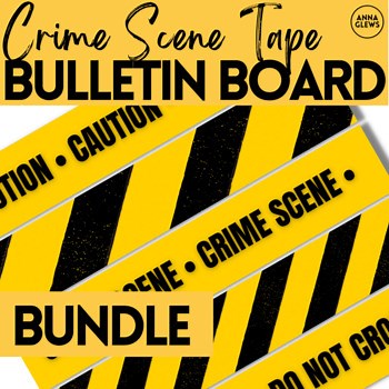 Crime Scene Tape Printable Bulletin Board Border Trim BUNDLE Classroom Decor