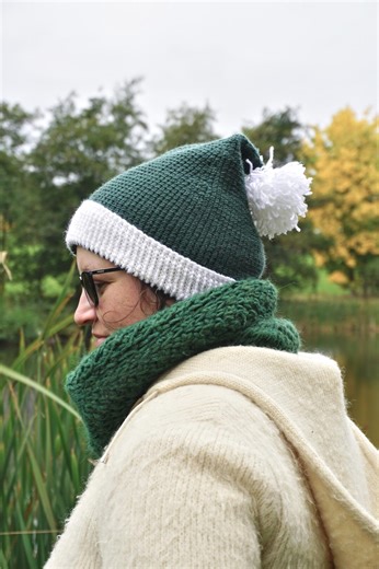 Tunisian Crochet Elf or Santa Hat Pattern With Video and Instructions