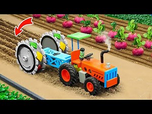 DIY Tractor Making DIY DISC Harrow for Garden Planting Project | DIY Hand pump | HP Mini DIY Tractor