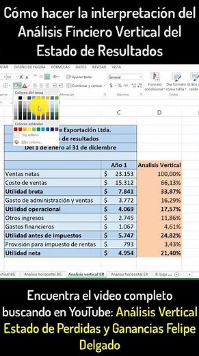 Cómo Interpretar el Análisis Vertical del Estado de Resultados 📊 | Explicación Rápida