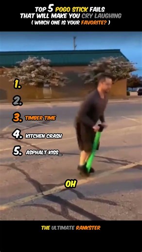 TOP 5 Pogo Stick Fails That Will Make You Cry Laughing #shorts