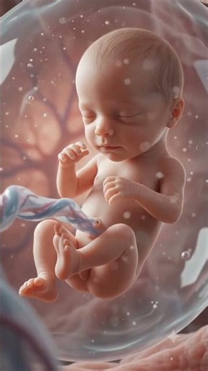 10-Week Male Fetus in the Womb | Realistic Baby Development Animation