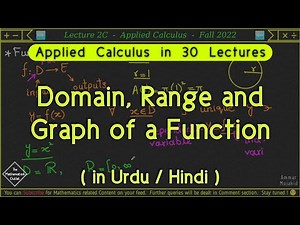 Domain and range of functions in urdu hindi | Vertical line test examples | Lec 2C