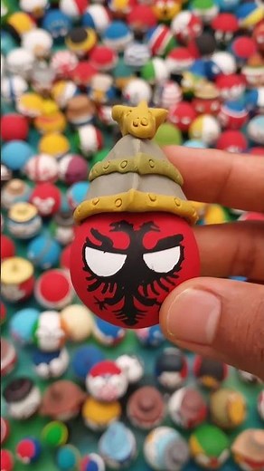 👉How to make the Albanian country ball 🇦🇱 super easy ✅️