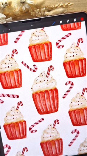 Brush with Bree | Procreate Brushes & Digital Art on Instagram: "Learn how to draw an easy cupcake on procreate with the quick and easy beginner digital art procreate tutorial 🧁🧁 Watch me draw an easy cupcake using our realistic watercolour brushes set for procreate which are perfect for digital artists, procreate beginners, and those looking for professional, realistic brushes, natural watercolor texture, and easy digital drawing for your ipad. What im using: 🎨 the watercolour brushes and ca