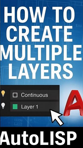 How to create Multiple Layers in AutoCAD with one click | Auto lisp Tutorial #shots #design #ige