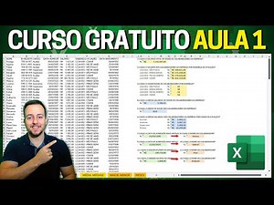 Curso Grátis de Excel | Material p/ Baixar | Aula 1 - Arquivo CSV, Procv, SomaSe, DataDif etc.