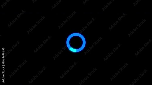 Blue On Blue Circle Shape Line Loading Wheel Oval Graphic Animation Spinning Loop Transparent Background