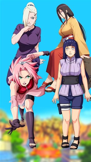 Ino Sakura vs hanabi hinata | who is strong? #naruto #hinata #sakura #youtubeshorts #shorts