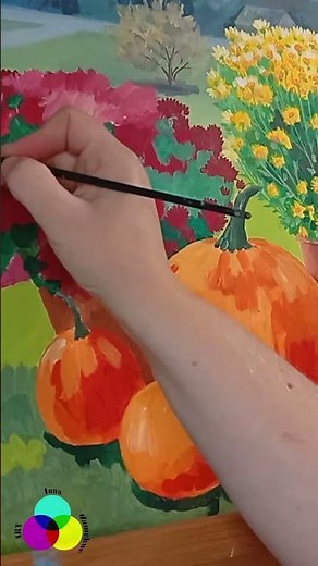 Painting an Autumn Still Life with Acrylics | Peindre une Nature Morte d’Automne à l’Acrylique