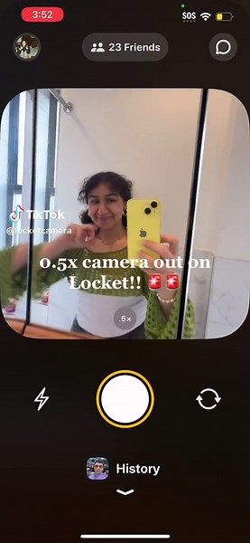 NEW UPDATE JUST DROPPED! 0.5x camera out on Locket now! 🤳